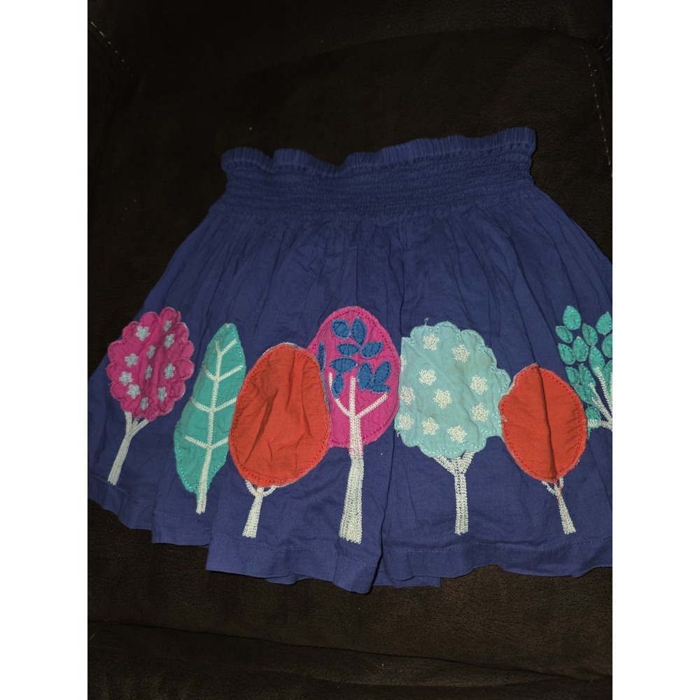 Mini boden tree blue skirt size 5 6